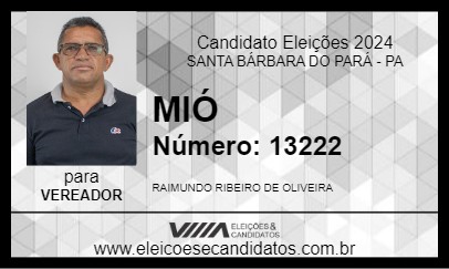 Candidato MIÓ 2024 - SANTA BÁRBARA DO PARÁ - Eleições