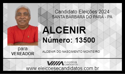 Candidato ALCENIR 2024 - SANTA BÁRBARA DO PARÁ - Eleições