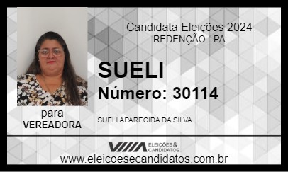 Candidato SUELI 2024 - REDENÇÃO - Eleições