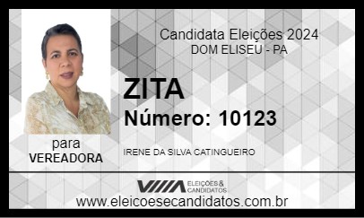 Candidato ZITA 2024 - DOM ELISEU - Eleições