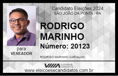 Candidato RODRIGO MARINHO 2024 - SÃO JOÃO DA PONTA - Eleições