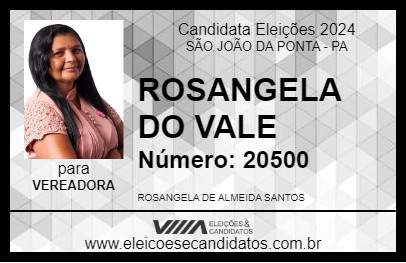 Candidato ROSANGELA DO VALE 2024 - SÃO JOÃO DA PONTA - Eleições