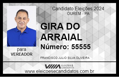 Candidato GIRA DO ARRAIAL 2024 - OURÉM - Eleições