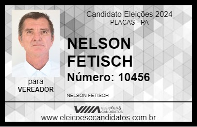 Candidato NELSON FETISCH 2024 - PLACAS - Eleições