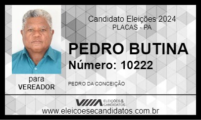 Candidato PEDRO BUTINA 2024 - PLACAS - Eleições