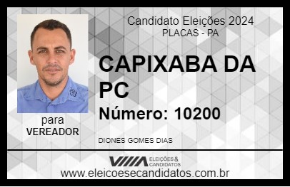 Candidato CAPIXABA DA PC 2024 - PLACAS - Eleições