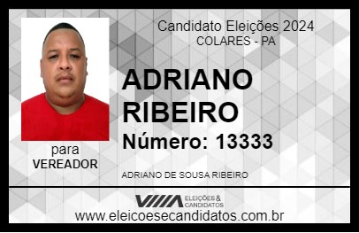 Candidato ADRIANO RIBEIRO 2024 - COLARES - Eleições