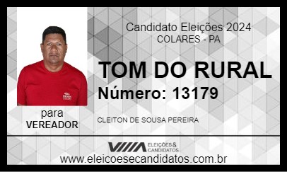 Candidato TOM DO RURAL 2024 - COLARES - Eleições