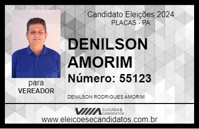 Candidato DENILSON AMORIM 2024 - PLACAS - Eleições