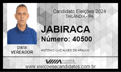 Candidato JABIRACA 2024 - TAILÂNDIA - Eleições