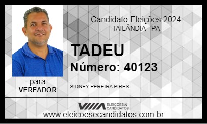 Candidato TADEU 2024 - TAILÂNDIA - Eleições