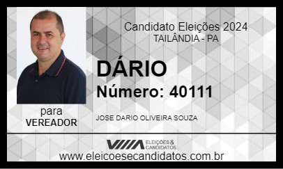 Candidato DÁRIO 2024 - TAILÂNDIA - Eleições