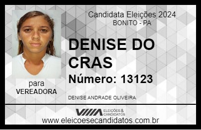 Candidato DENISE DO CRAS 2024 - BONITO - Eleições