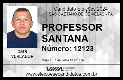 Candidato PROFESSOR SANTANA 2024 - SÃO CAETANO DE ODIVELAS - Eleições