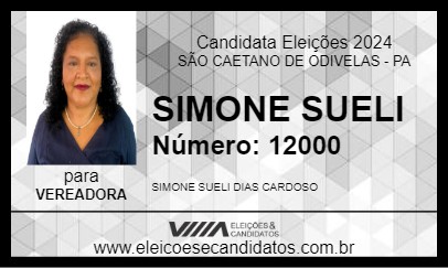 Candidato SIMONE SUELI 2024 - SÃO CAETANO DE ODIVELAS - Eleições