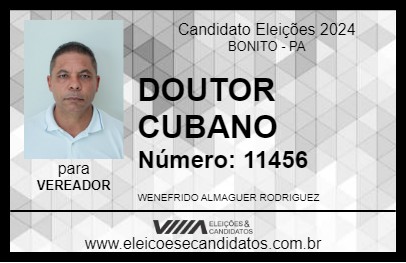 Candidato DOUTOR CUBANO 2024 - BONITO - Eleições