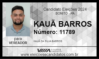 Candidato KAUÃ BARROS 2024 - BONITO - Eleições