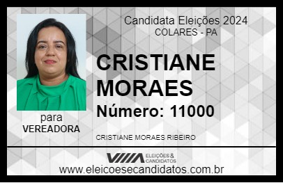 Candidato CRISTIANE MORAES 2024 - COLARES - Eleições