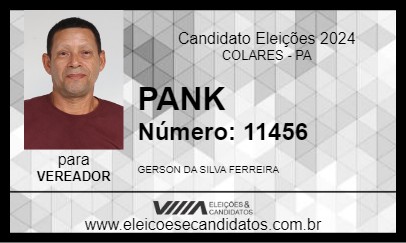 Candidato PANK 2024 - COLARES - Eleições