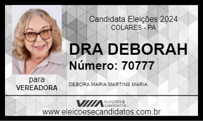 Candidato DRA DEBORAH 2024 - COLARES - Eleições