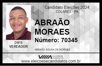 Candidato ABRAÃO MORAES 2024 - COLARES - Eleições