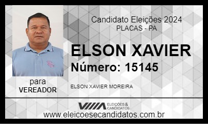 Candidato ELSON XAVIER 2024 - PLACAS - Eleições