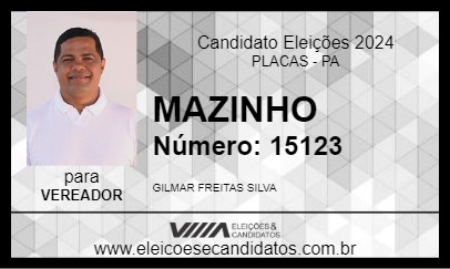 Candidato MAZINHO 2024 - PLACAS - Eleições