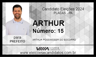 Candidato ARTHUR 2024 - PLACAS - Eleições