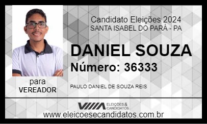 Candidato DANIEL SOUZA  2024 - SANTA ISABEL DO PARÁ - Eleições