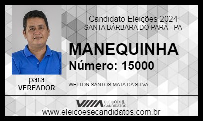 Candidato MANEQUINHA 2024 - SANTA BÁRBARA DO PARÁ - Eleições