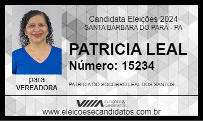 Candidato PATRICIA LEAL 2024 - SANTA BÁRBARA DO PARÁ - Eleições