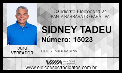 Candidato SIDNEI TADEU 2024 - SANTA BÁRBARA DO PARÁ - Eleições