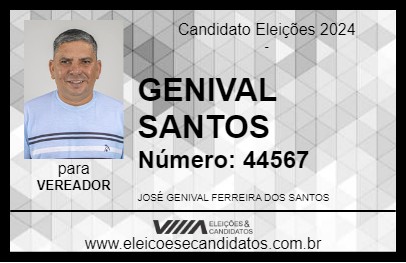 Candidato GENIVAL SANTOS 2024 - SANTA BÁRBARA DO PARÁ - Eleições