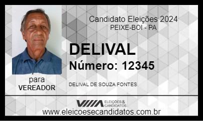 Candidato DELIVAL 2024 - PEIXE-BOI - Eleições