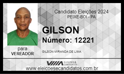 Candidato GILSON 2024 - PEIXE-BOI - Eleições