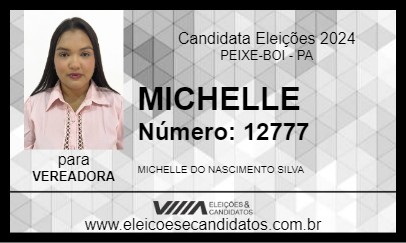 Candidato MICHELLE 2024 - PEIXE-BOI - Eleições