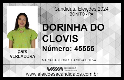 Candidato DORINHA DO CLOVIS 2024 - BONITO - Eleições