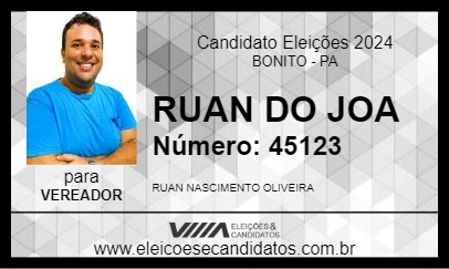 Candidato RUAN DO JOA 2024 - BONITO - Eleições