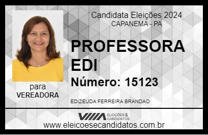 Candidato PROFESSORA EDI 2024 - CAPANEMA - Eleições