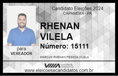 Candidato RHENAN VILELA 2024 - CAPANEMA - Eleições