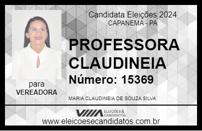 Candidato PROFESSORA CLAUDINEIA 2024 - CAPANEMA - Eleições