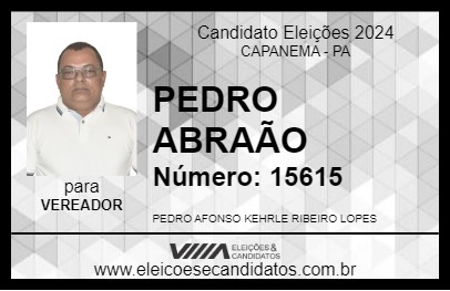 Candidato PEDRO ABRAÃO 2024 - CAPANEMA - Eleições