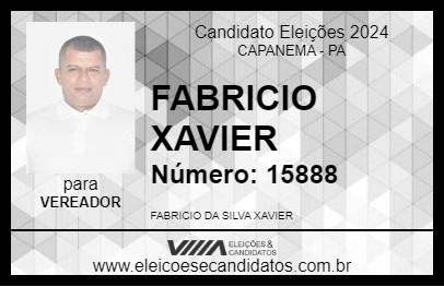 Candidato FABRICIO XAVIER 2024 - CAPANEMA - Eleições