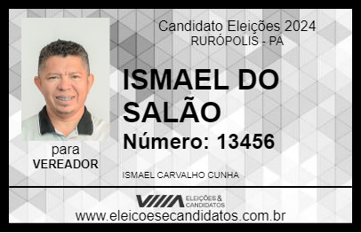 Candidato ISMAEL DO SALÃO 2024 - RURÓPOLIS - Eleições