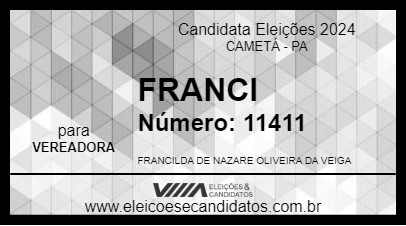 Candidato FRANCI 2024 - CAMETÁ - Eleições