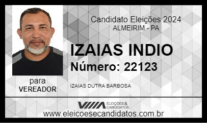 Candidato IZAIAS INDIO 2024 - ALMEIRIM - Eleições