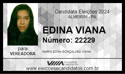 Candidato EDINA VIANA 2024 - ALMEIRIM - Eleições