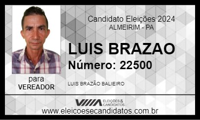 Candidato LUIS BRAZAO 2024 - ALMEIRIM - Eleições