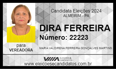 Candidato DIRA FERREIRA 2024 - ALMEIRIM - Eleições