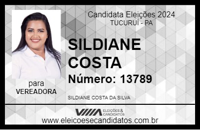 Candidato SILDIANE COSTA 2024 - TUCURUÍ - Eleições